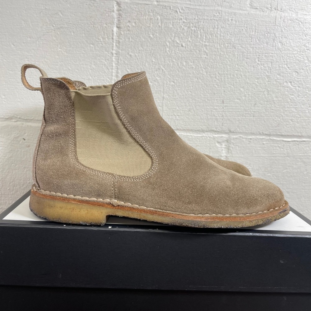 John Varvatos Brown Suede Chelsea Boots Crepe Sole Pull On Men's Size 9 M